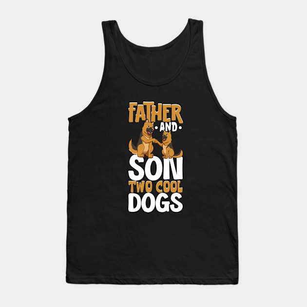 Cool dogs - father and son Tank Top by Modern Medieval Design